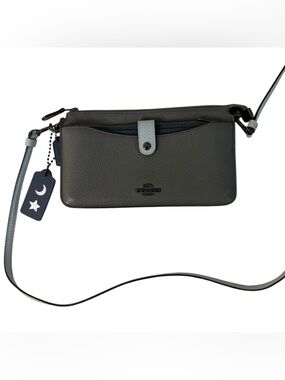 Coach Heather Grey Blue Multi Pop Up Messenger Crossbody
